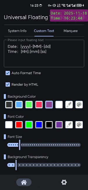 Universal Floating Window Screenshot 1