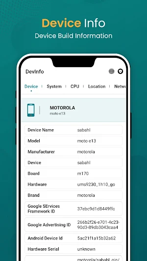 Device Info View: Phone Info Screenshot 2