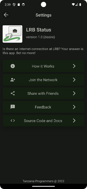 LRB Status Screenshot 1