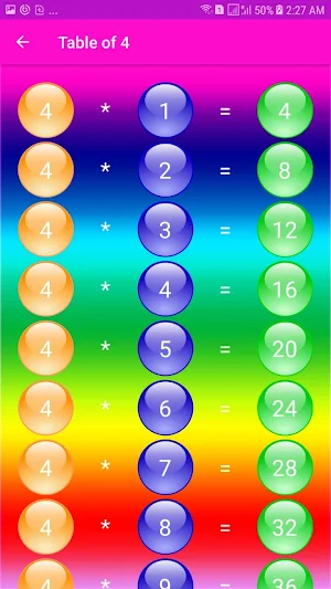 Multiplication Table with Voic Screenshot 3