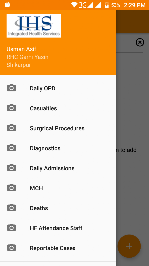 Health Facility Daily Reportin Screenshot 1