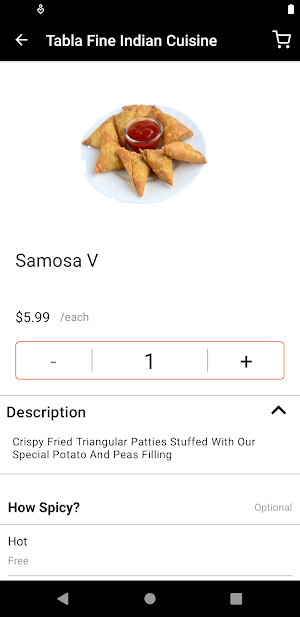 Tabla Fine Indian Cuisine Screenshot 3