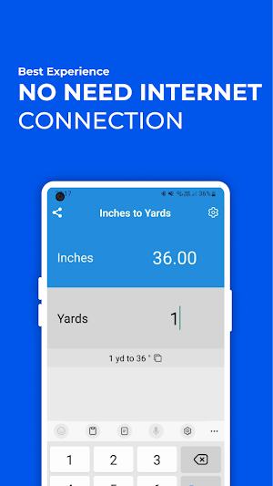 Inches to Yards Converter Screenshot 3