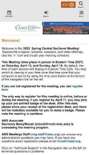 AMS Spring Central 2023 Screenshot 1