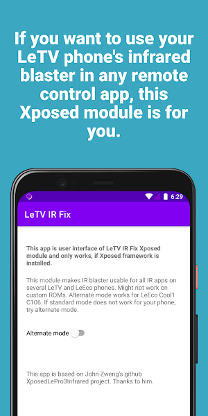 LeTV Infrared Fix (Xposed) Screenshot 0