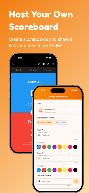 ScoreShare - Live Scorekeeping Screenshot 1