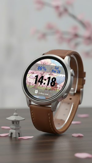 Sakura Garden Watch Face Screenshot 2