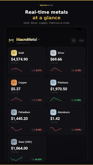 MacroMetal: Gold Price Tracker Screenshot 0
