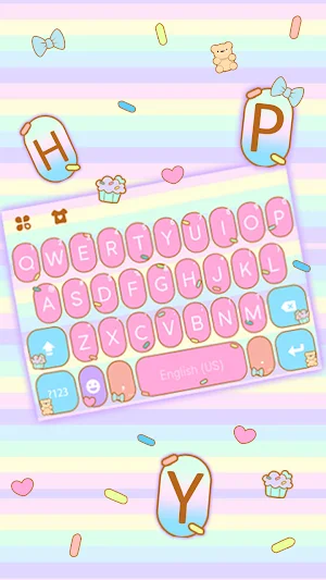 Rainbow Sprinkle Keyboard Background Screenshot 1