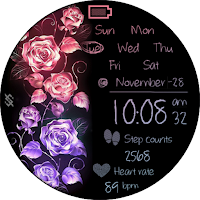 BFF39 - Neon Art Flower Rose