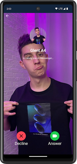 Glent A4 Fake Call Video Chat Screenshot 0