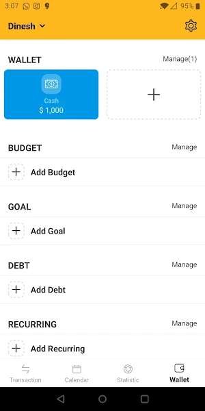 Money Management Screenshot 1