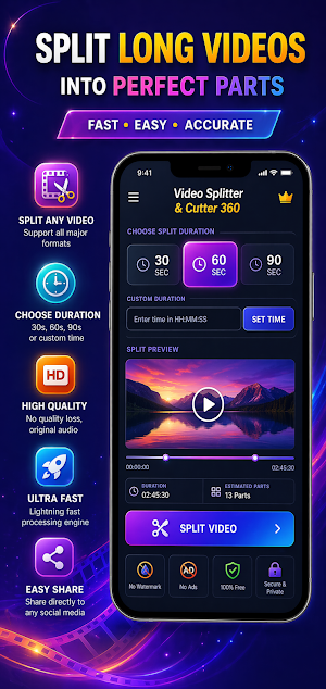 Video Splitter & Cutter 360 Screenshot 1