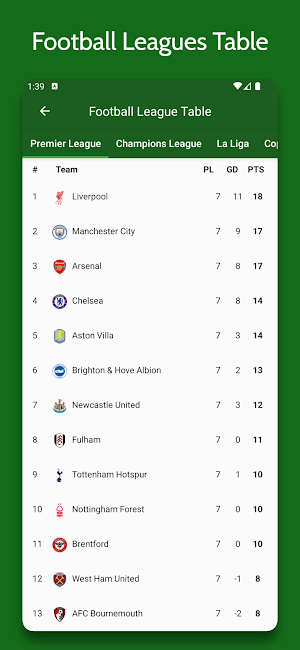 All Football Leagues Live Screenshot 3