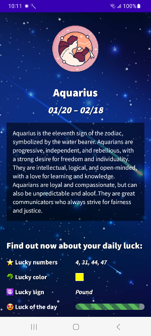 Daily Horoscope Aquarius 2023 Screenshot 1