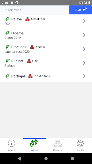 WineCellar manager Screenshot 2