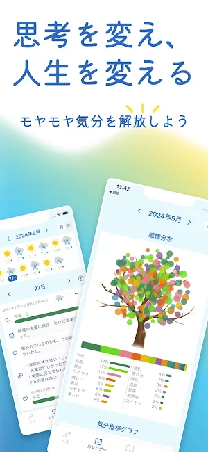 思考を変え、人生を変える - Peacefulで認知行動療法 Screenshot 0