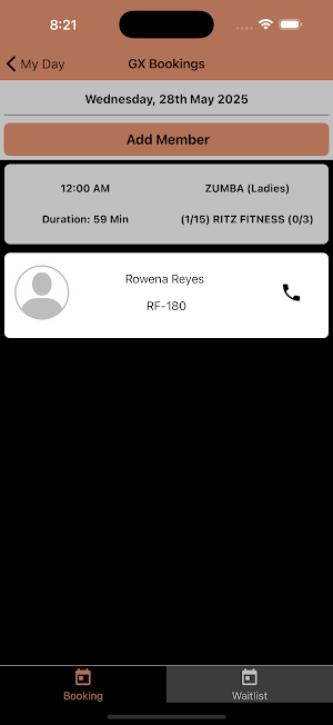 Ritz Booking Screenshot 1