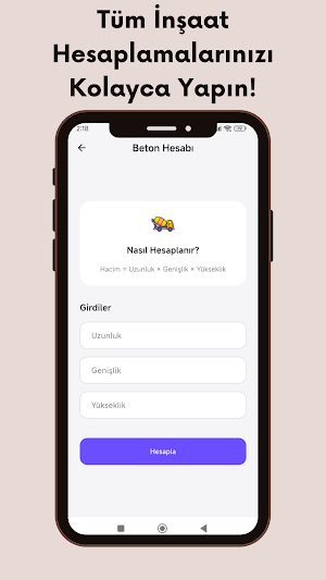 İnşaat Hesapla - Birim Çeviri Screenshot 1