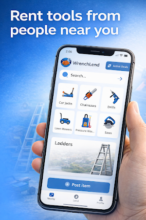 WrenchLend: Rent & Lend Tools Screenshot 0