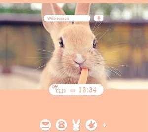 Cute Theme-Rabbit's Lunch- Screenshot 0