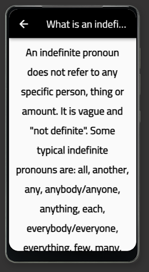 indefinite pronoun Screenshot 0