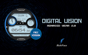 Digital Vision Watch Face Screenshot 0