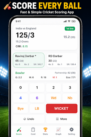 Offline Cricket Scoring Screenshot 0