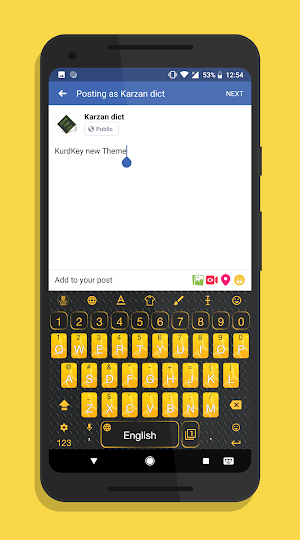 KurdKey Theme Yellowish Screenshot 0
