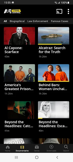 A&E Crime Central Screenshot 2
