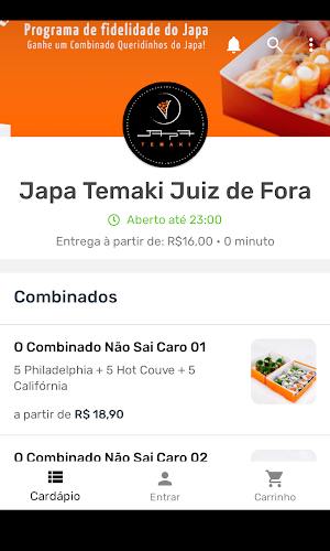 Japa Temaki delivery Screenshot 2