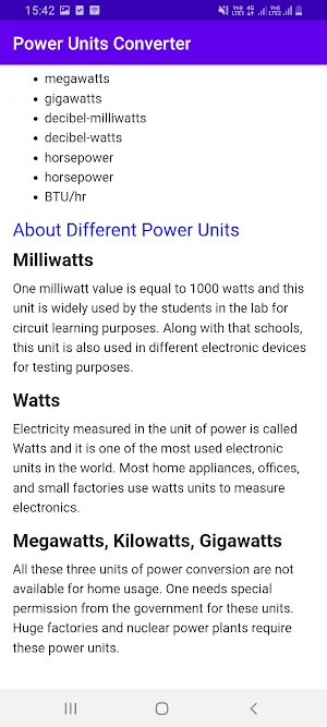 Power Units Converter Screenshot 0