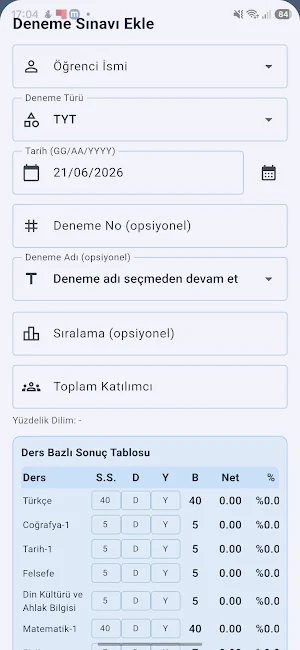 E.D.LAB: Ders & Öğrenci Takip Screenshot 1
