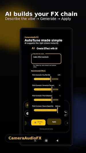 CameraAudioFX: AI Vocal FX Screenshot 1