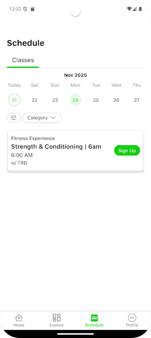 Fitness Experience Screenshot 1