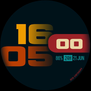 [69D] Big&Bold RETRO watchface Screenshot 0