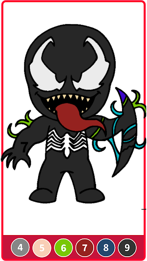 Symbiote Superhero Coloring Screenshot 2