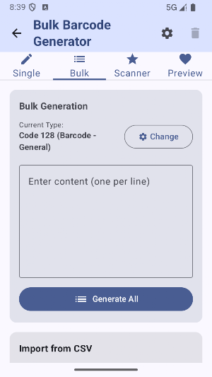 Bulk Barcode Generator Screenshot 2