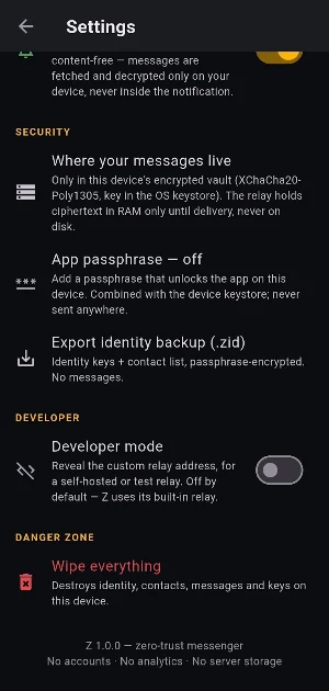 Z Messenger Screenshot 3