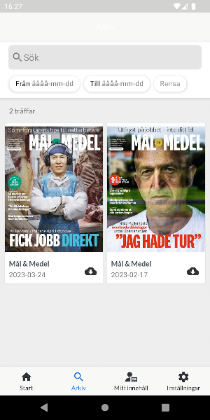 Mål och Medels e-tidning Screenshot 1