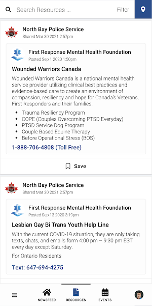 North Bay Police PeerConnect Screenshot 2