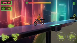 Cyber Bike Racing Shooter Game Screenshot 2