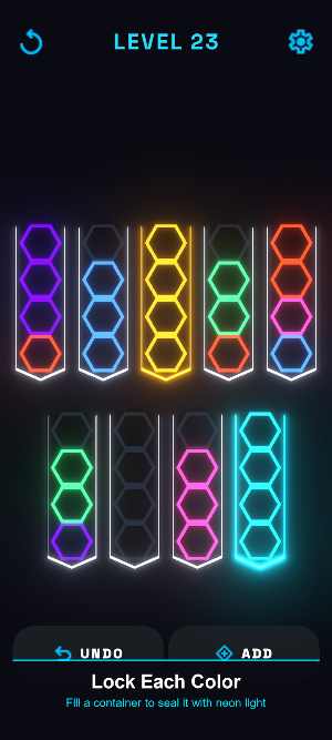 Neon Sort: Hex Color Puzzle Screenshot 1
