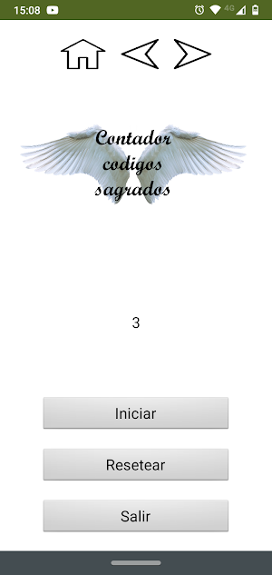 Contador códigos sagrados Screenshot 1