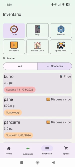 MyDispensa - evita sprechi Screenshot 2