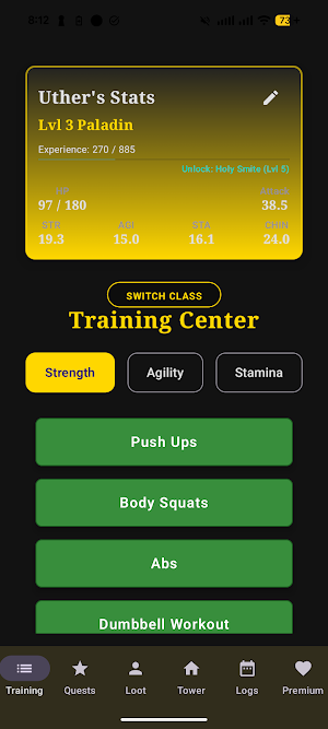 Fitness RPG: Tower of Aggani Screenshot 0