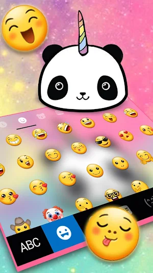 Lovely Unicorn Pandicorn Keyboard Theme Screenshot 1