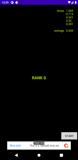 Reaction rate measurement Screenshot 1