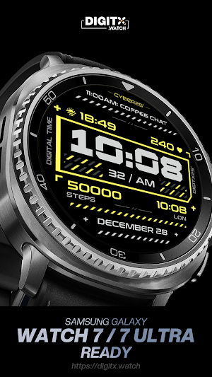 Cyber 25 Digital Watch Face Screenshot 3