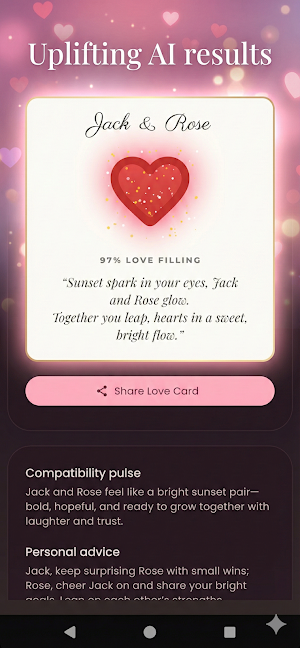 LoveMatch: AI Love Calculator Screenshot 1